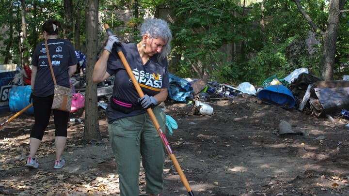 Deb Knowles Cleaning Up Homeless Encampment