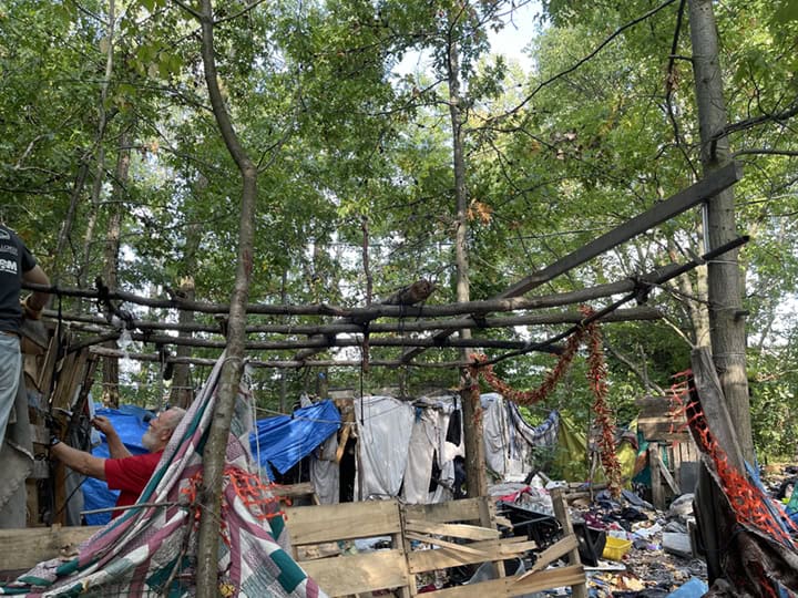 Homeless encampment